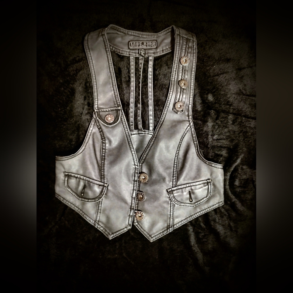 Ladies Faux Leather Last Kiss Vest